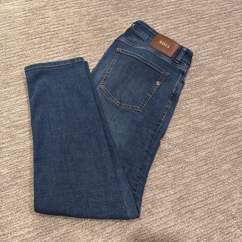 Boss Men's Slim Jeans in Dark Blue